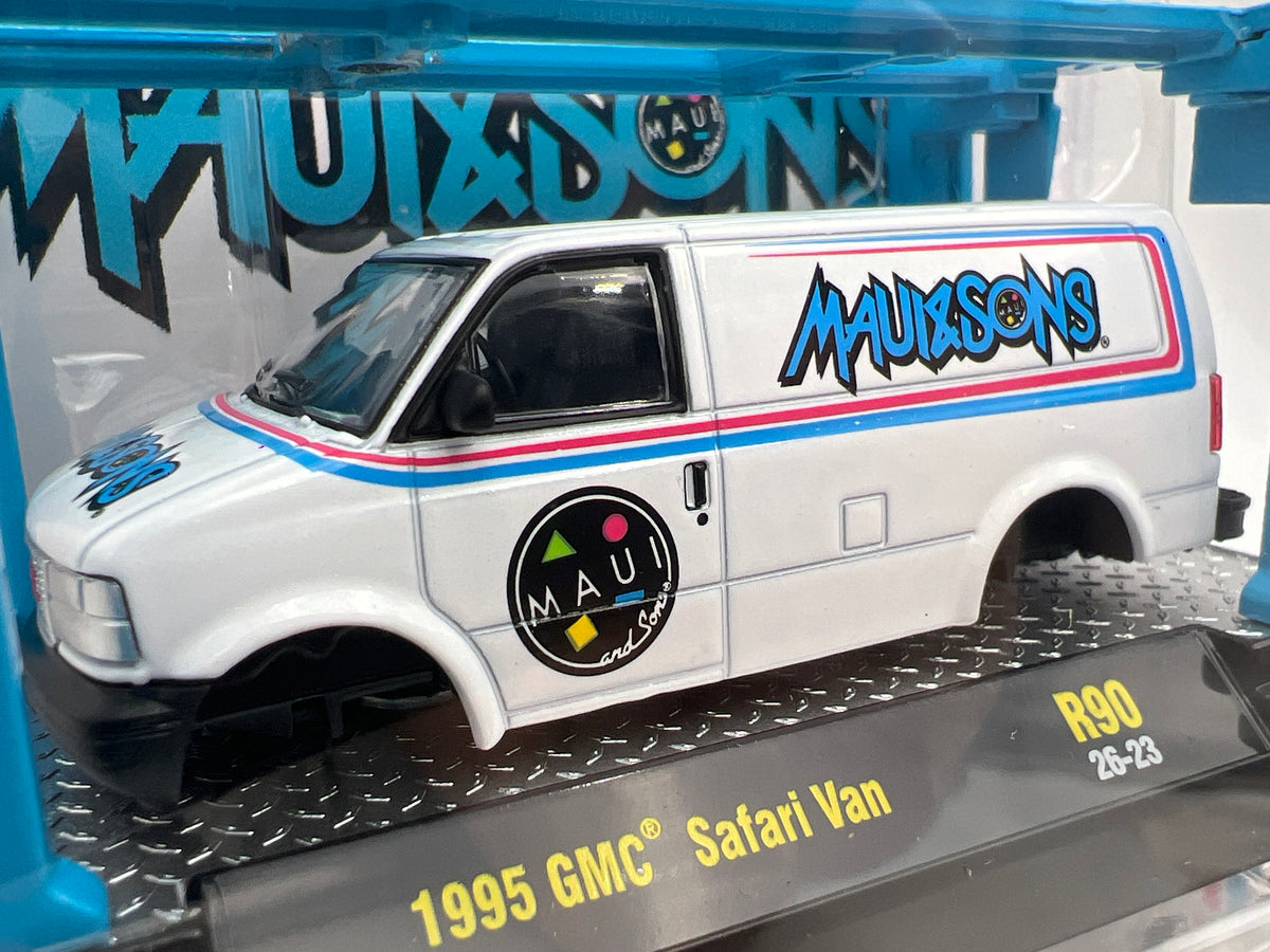 M2 Machines Model Kits R90 Maui & Sons 1995 GMC Safari Van White