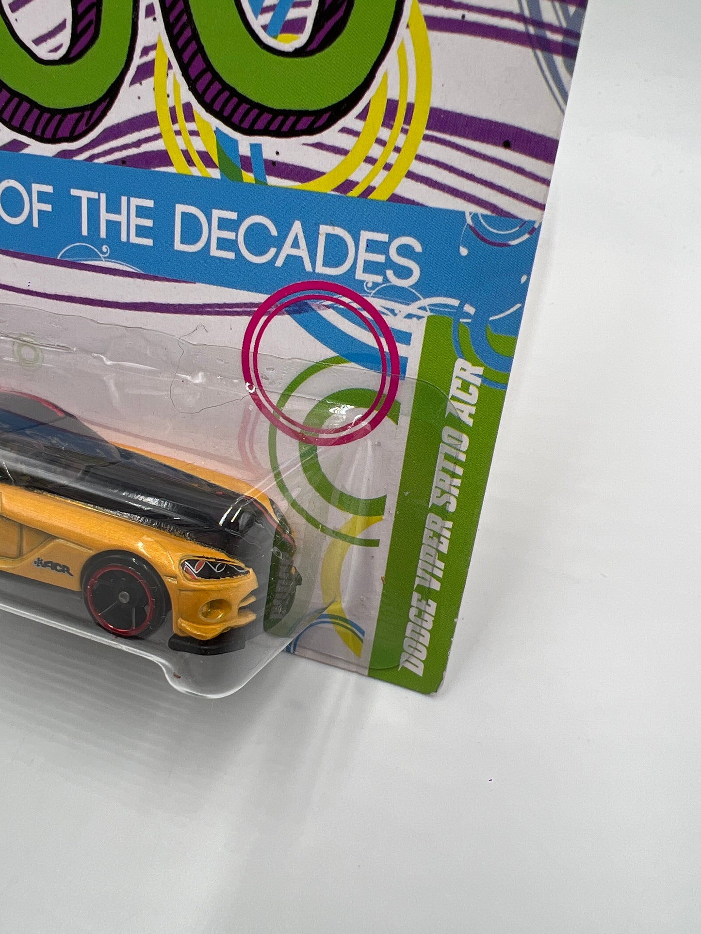 Hot Wheels Cars of the Decades The 00s #31 Dodge Viper SRT10 ACR Yellow W/Protector