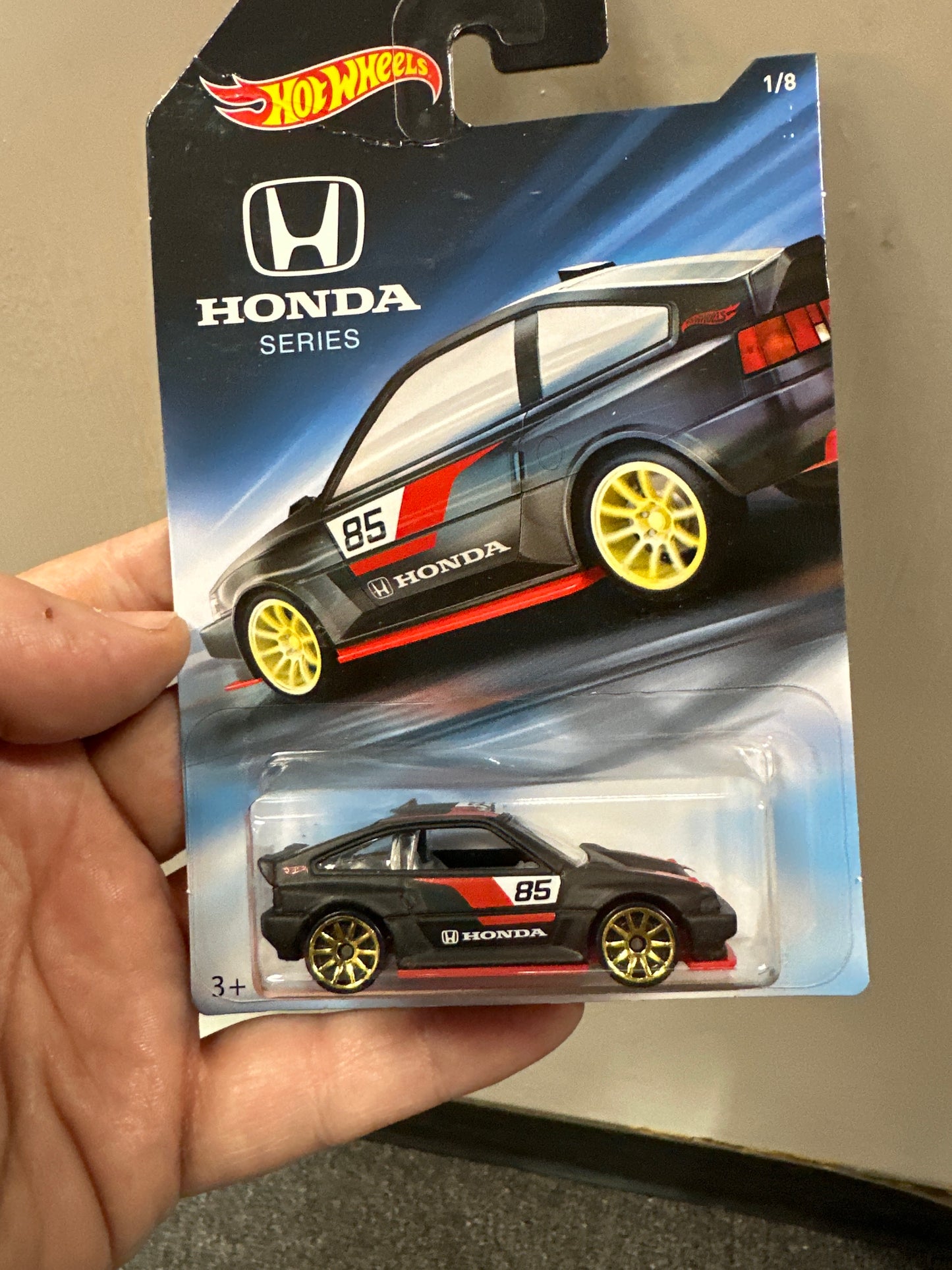Hot wheels Honda series 1985 Honda CR-X 1/8 Walmart exclusive card not perfect 156E