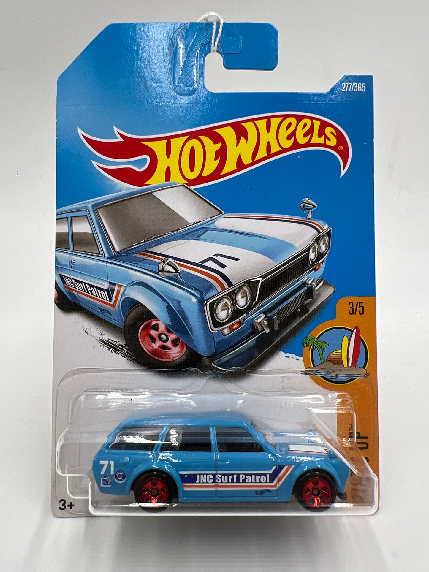 2017 Hot Wheels Surfs Up #277 71 Datsun Bluebird 510 Wagon Blue 88B