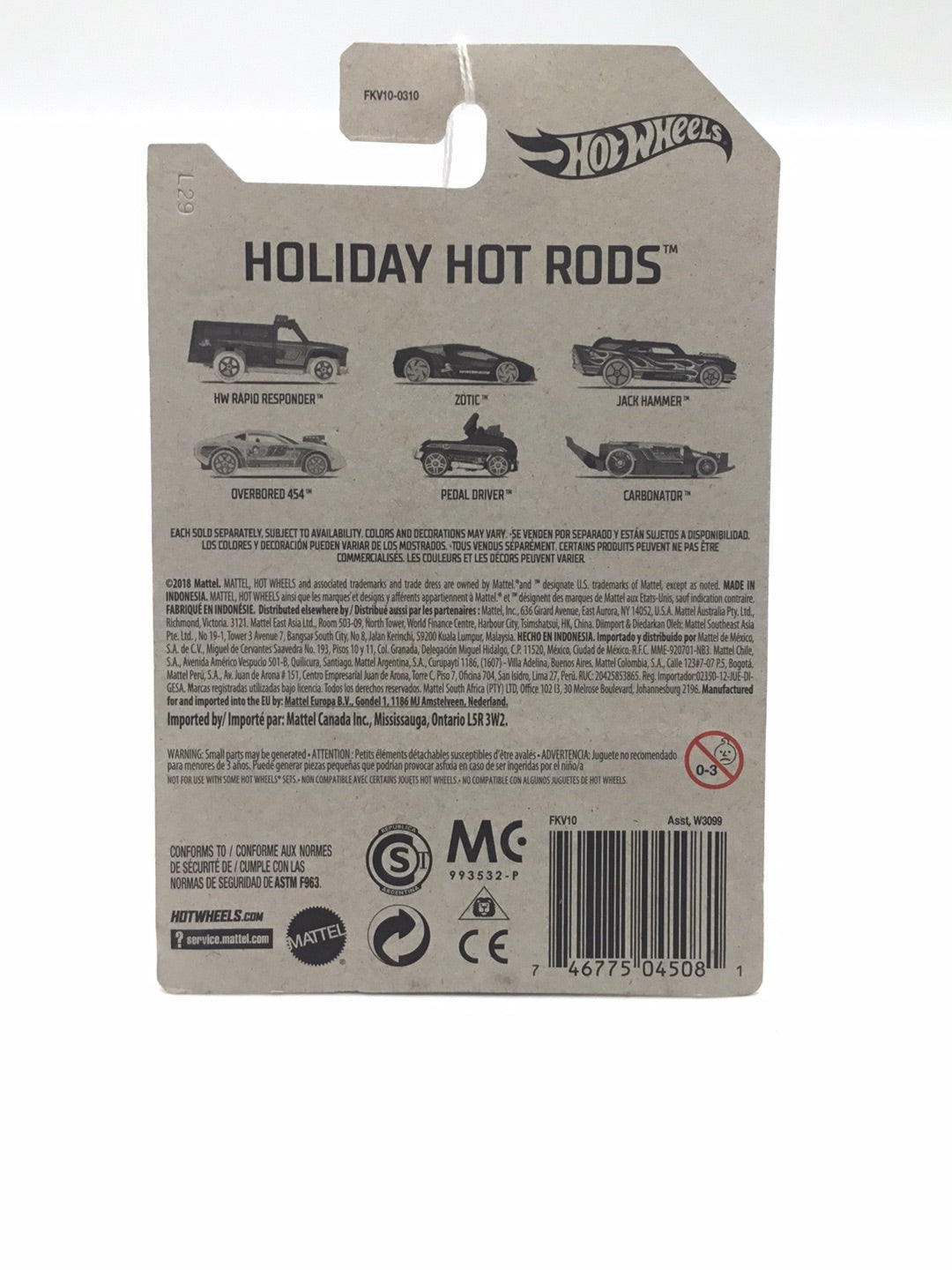 Hot wheels Xmas Card Jack Hammer 3/6 159B