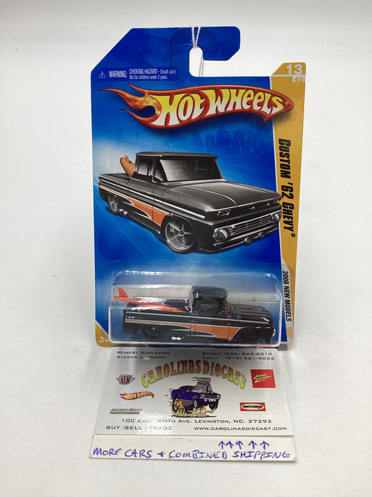 2008 Hot Wheels New models #013 Custom 62 Chevy Black 16A