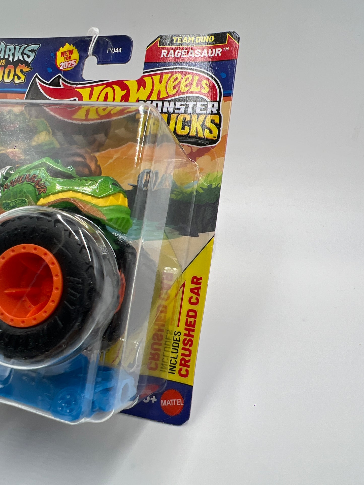 2025 Hot Wheels Monster Trucks Sharks Vs Dinos #5 Rageasaur 125D
