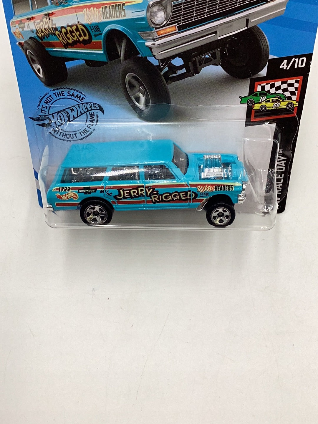 2019 Hot wheels #198 64 Nova Wagon Gasser blue 14H