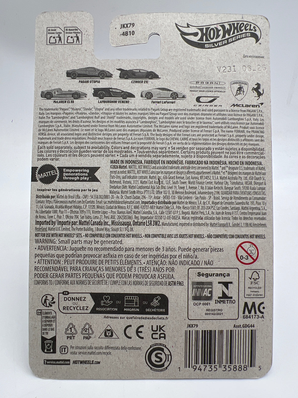 2026 Hot Wheels Silver Series Exotics #4 Lamborghini Veneno Black 151B
