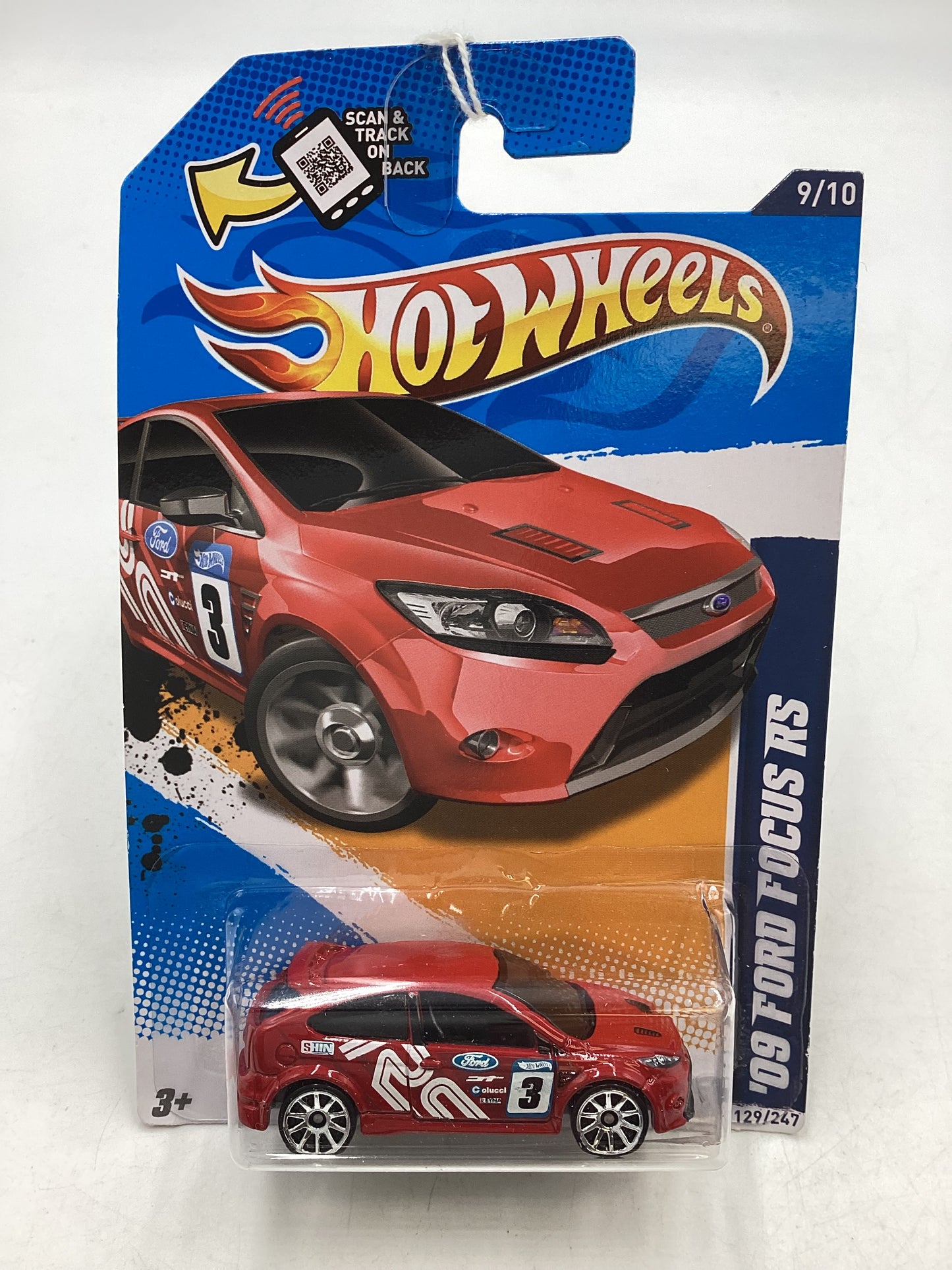 2012 Hot Wheels #129 09 Ford Focus RS Red 26D