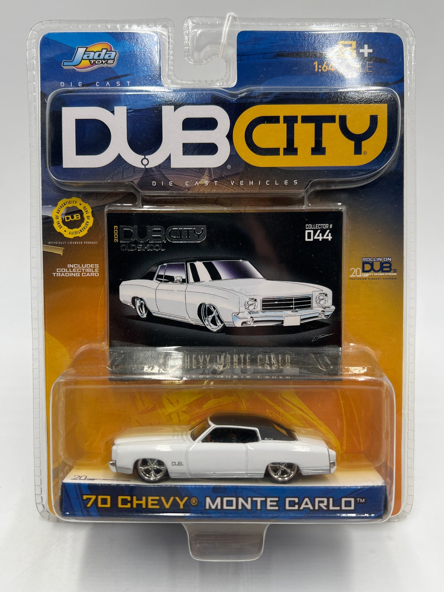 2003 Jada Dub City #44 70 Chevy Monte Carlo White 221F