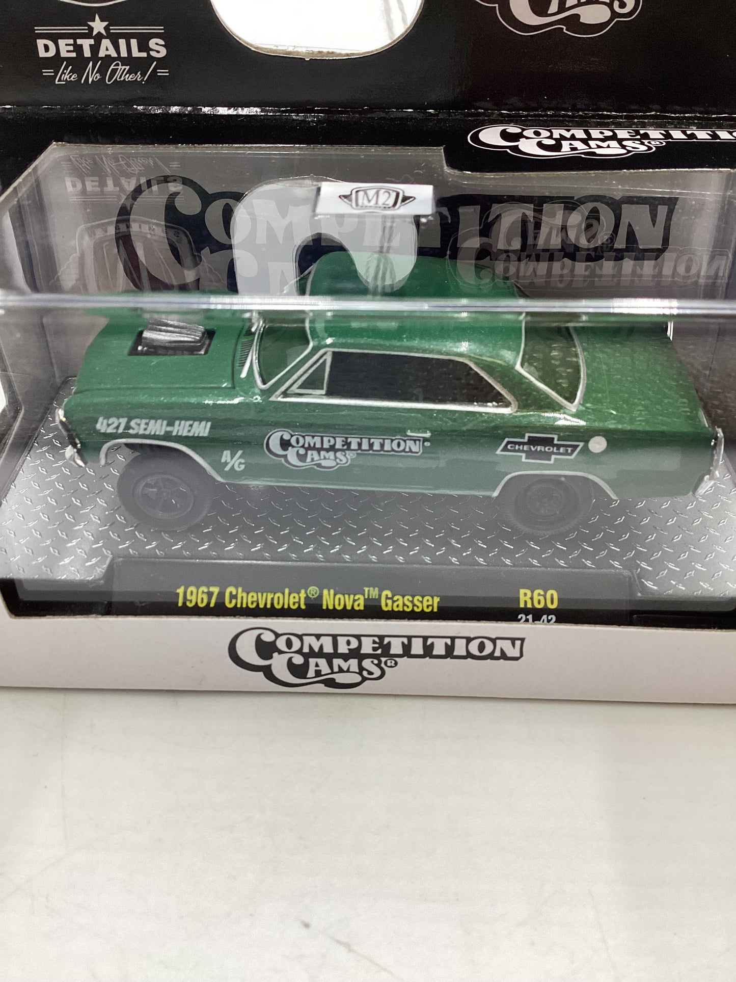 M2 Machines Competition Cams R60 1967 Chevrolet Nova Gasser Green