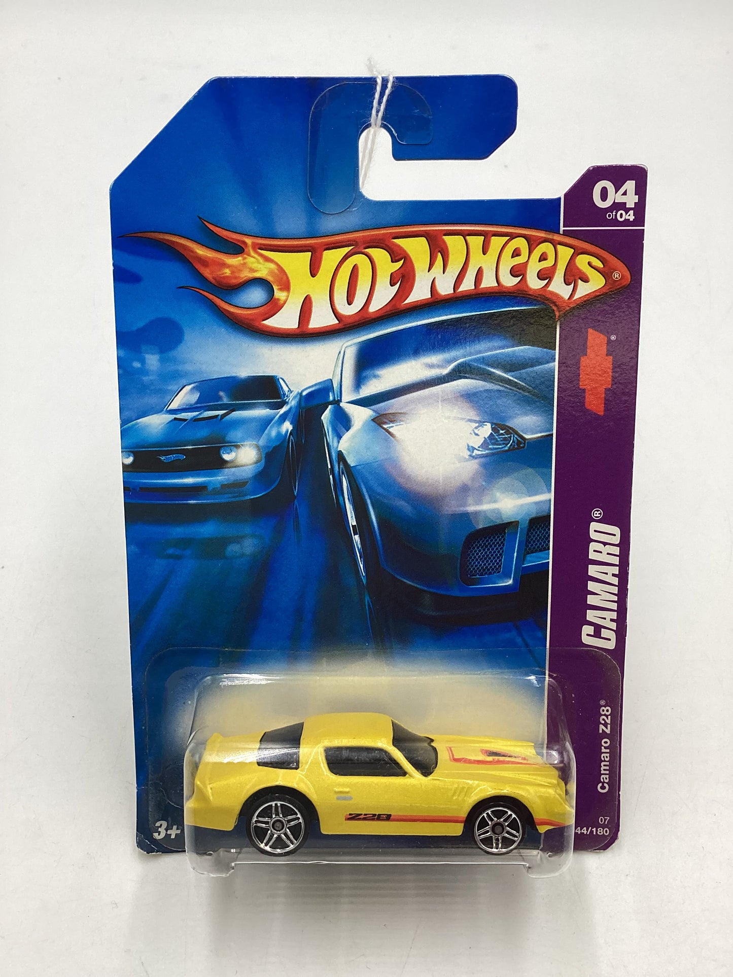 2007 Hot Wheels #044 Yellow Camaro Z28 3B