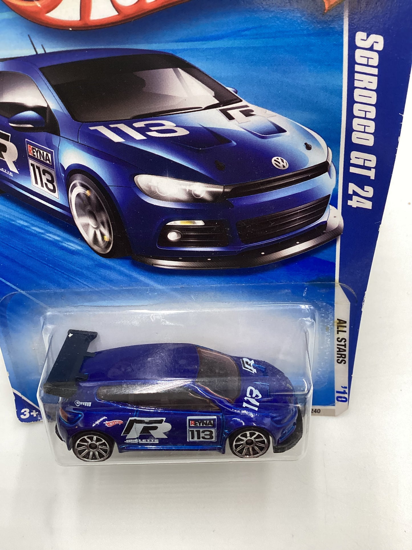 2010 Hot Wheels #120 Scirocco GT 24 Blue Pink Window (SR)