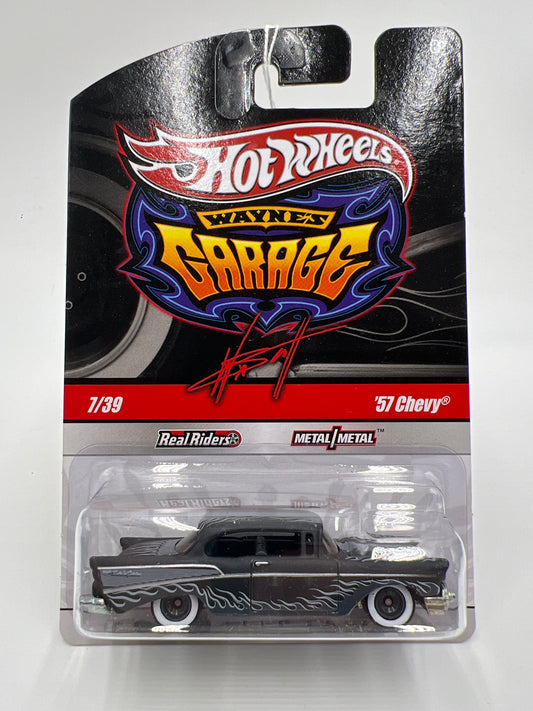 Hot Wheels Premium Waynes Garage #7 57 Chevy Black 244D
