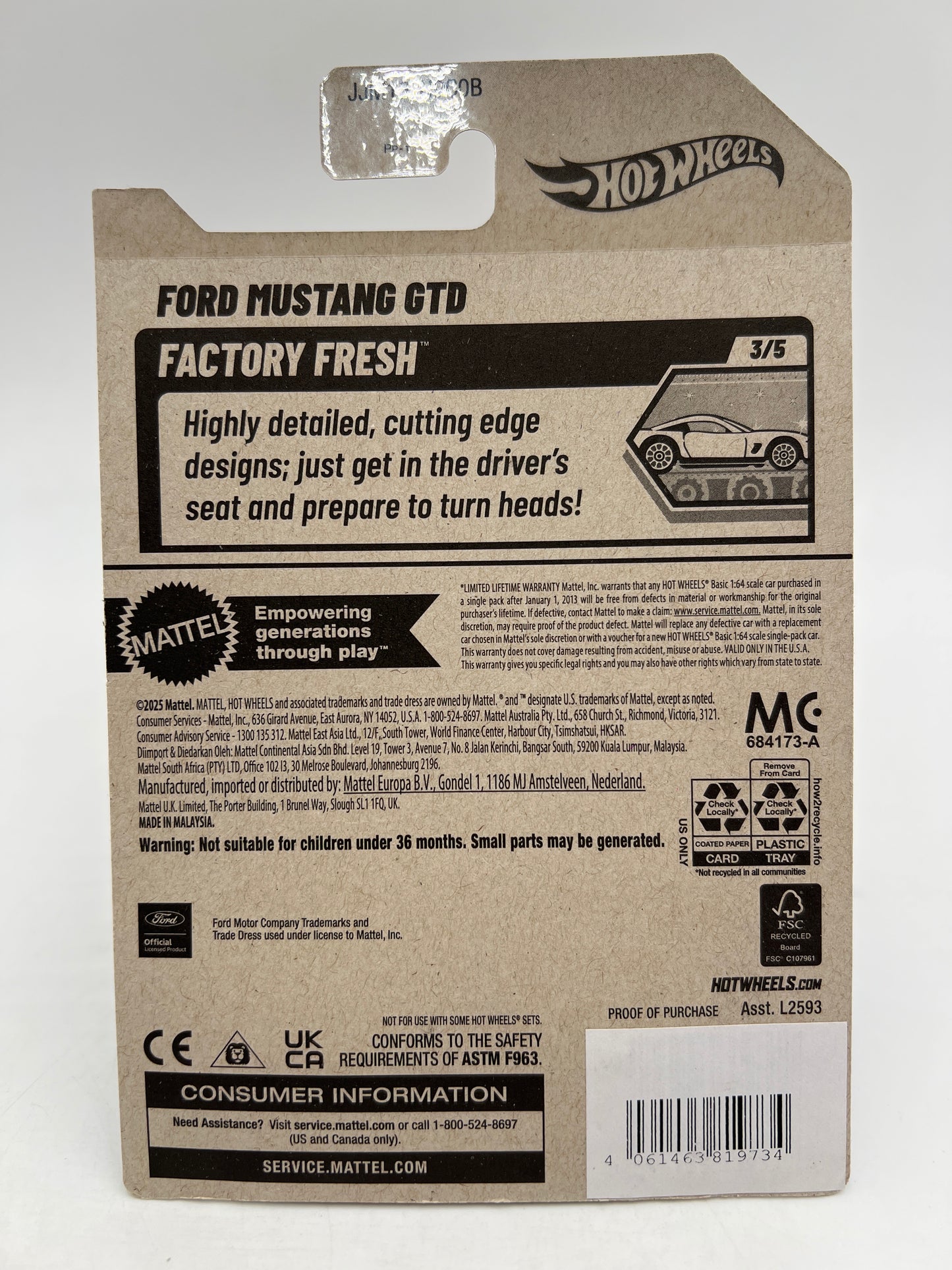 2026 Hot Wheels Super Treasure Hunt #43 Aldi Exclusive Ford Mustang GTD Blue W/Protector