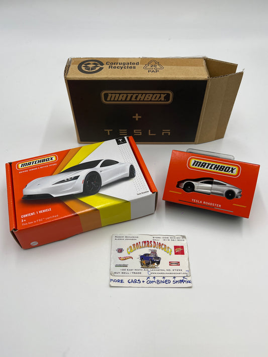 Matchbox Mattel Creations Tesla Roadster White