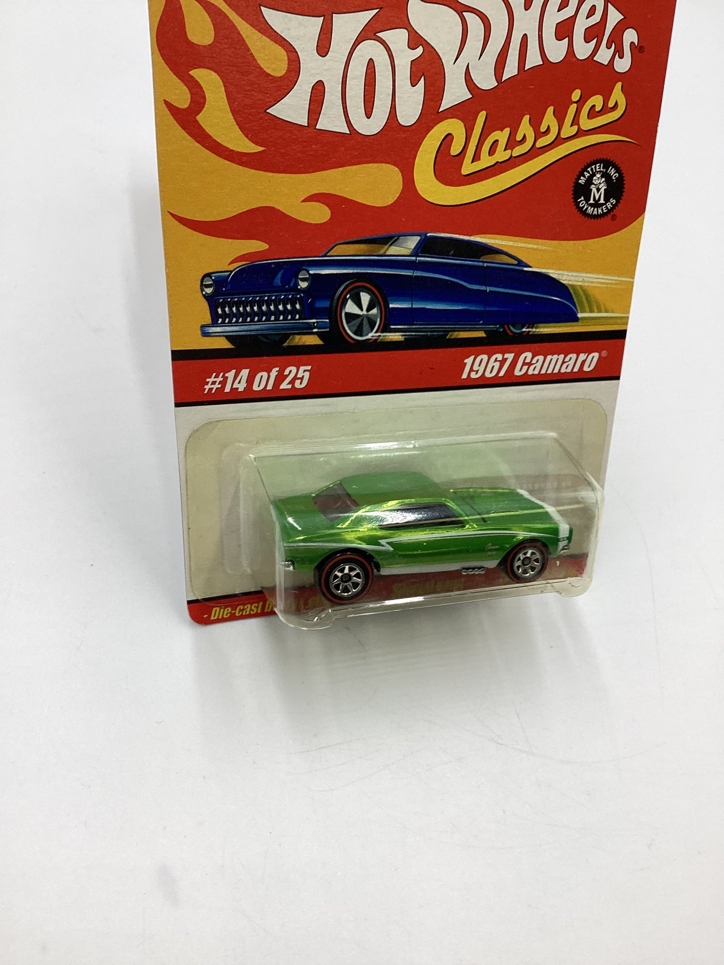 Hot Wheels Classics Series 1 #14 1967 Camaro Green 7 Spoke Wheels SR