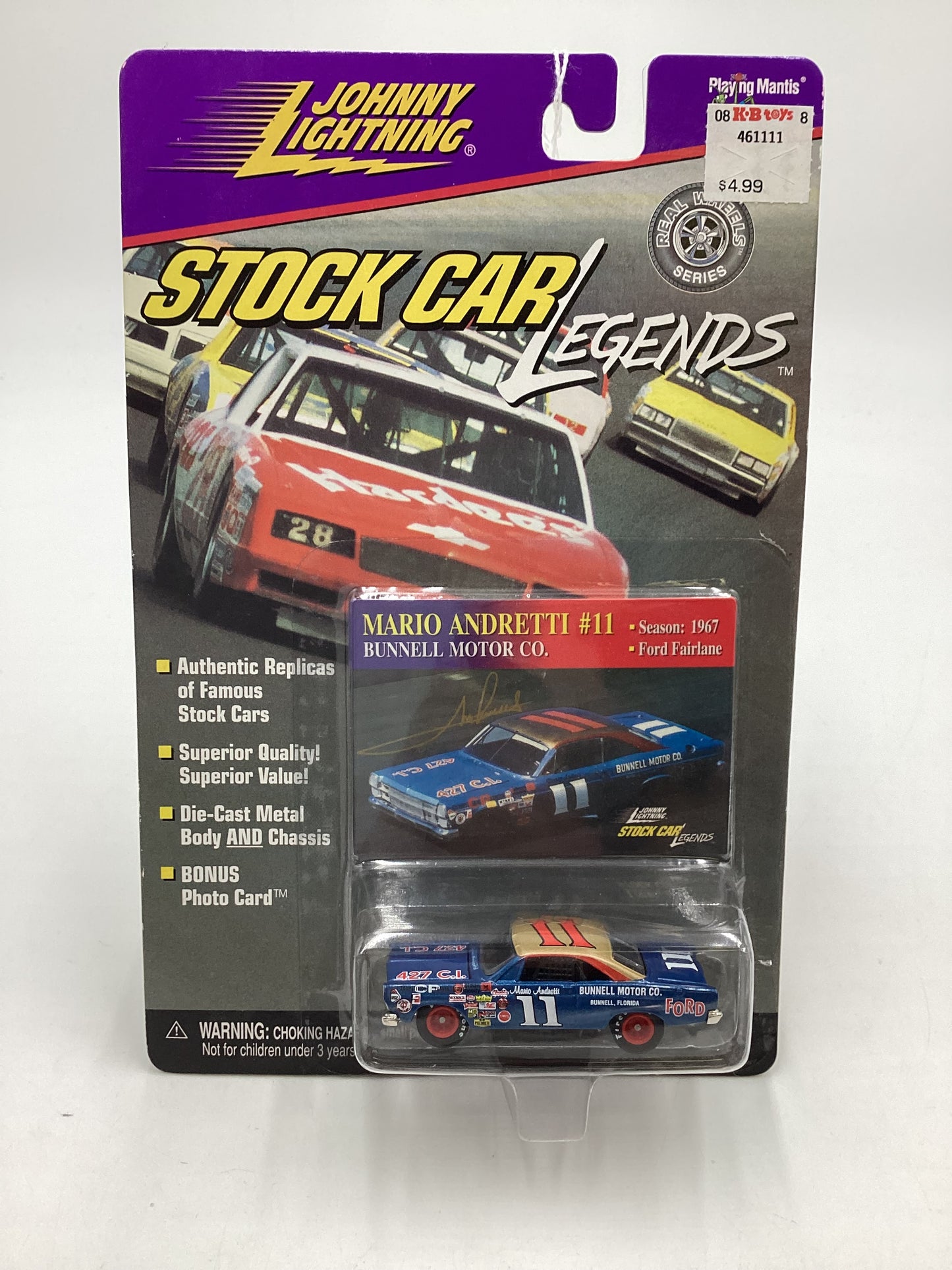 Johnny lightning Stock Car Legends #11 Mario Andretti 1967 Ford Fairlane 186B