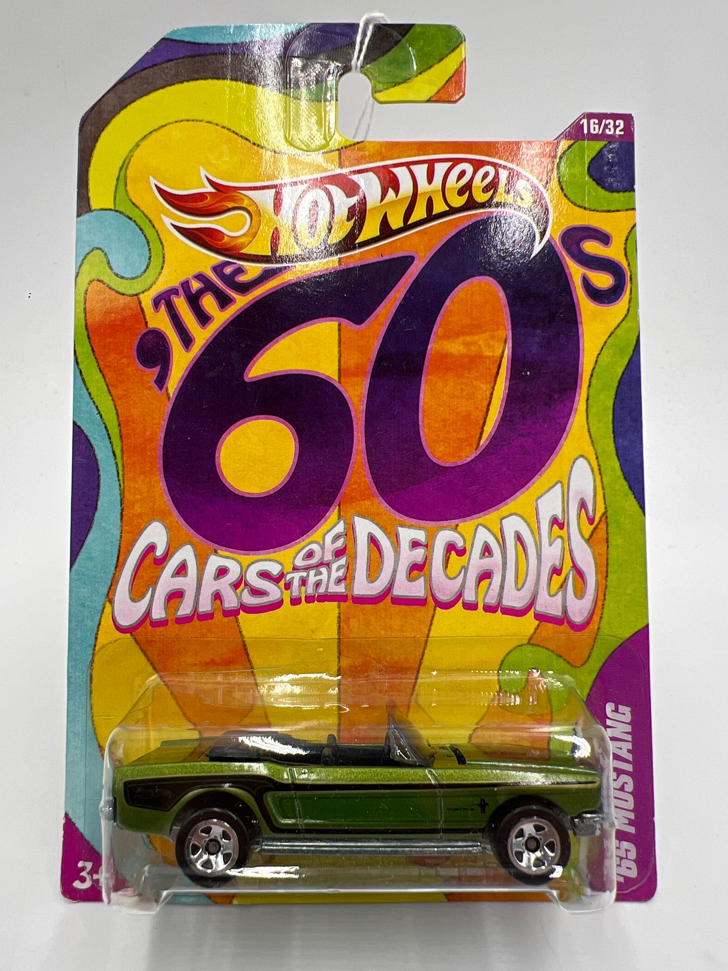 Hot Wheels Cars of the Decades The 60s #16 65 Mustang Green 164E