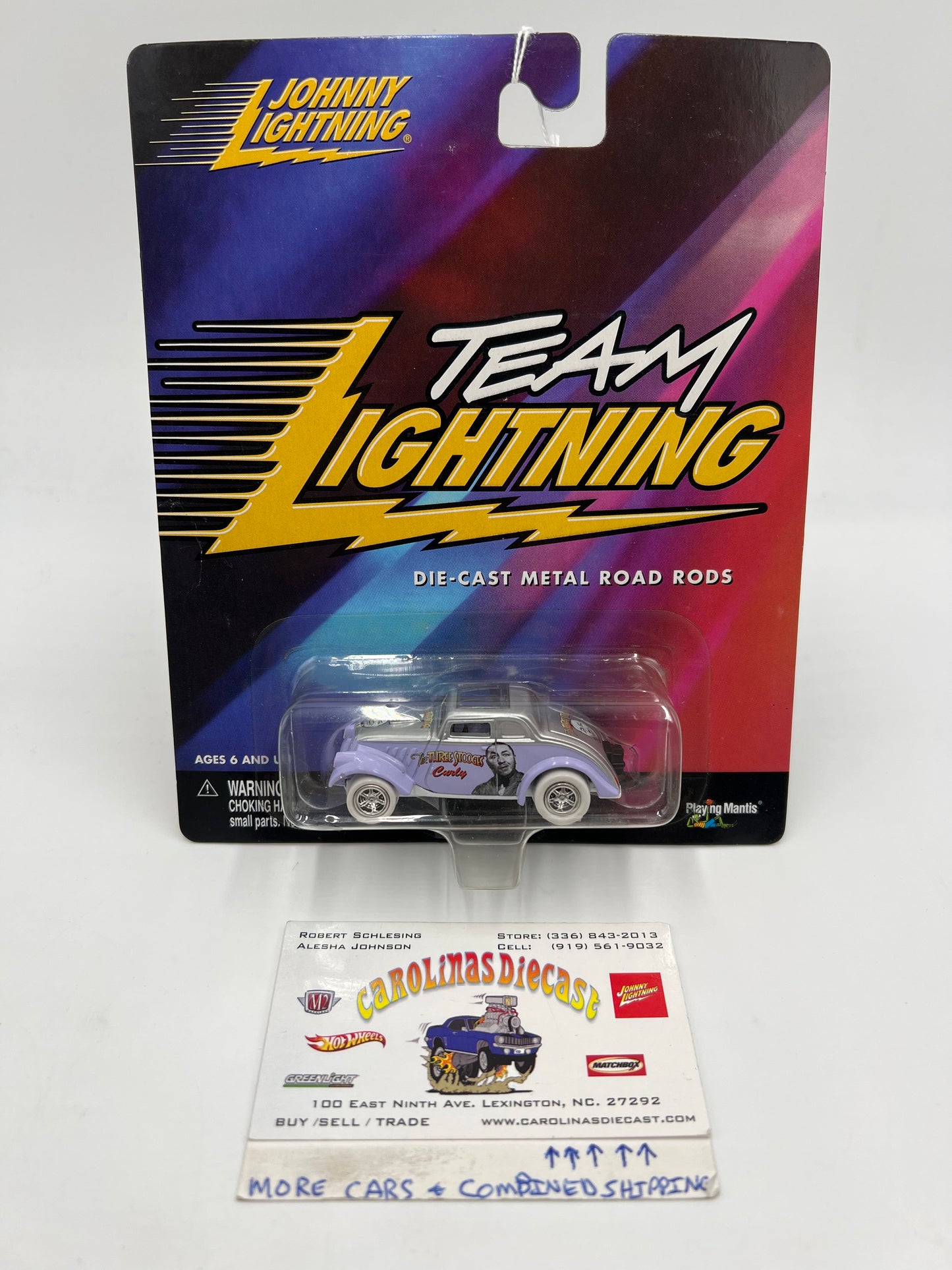 Johnny Lightning White Lightning Chase Team Lightning The Three Stooges 1933 Willys Curly Purple