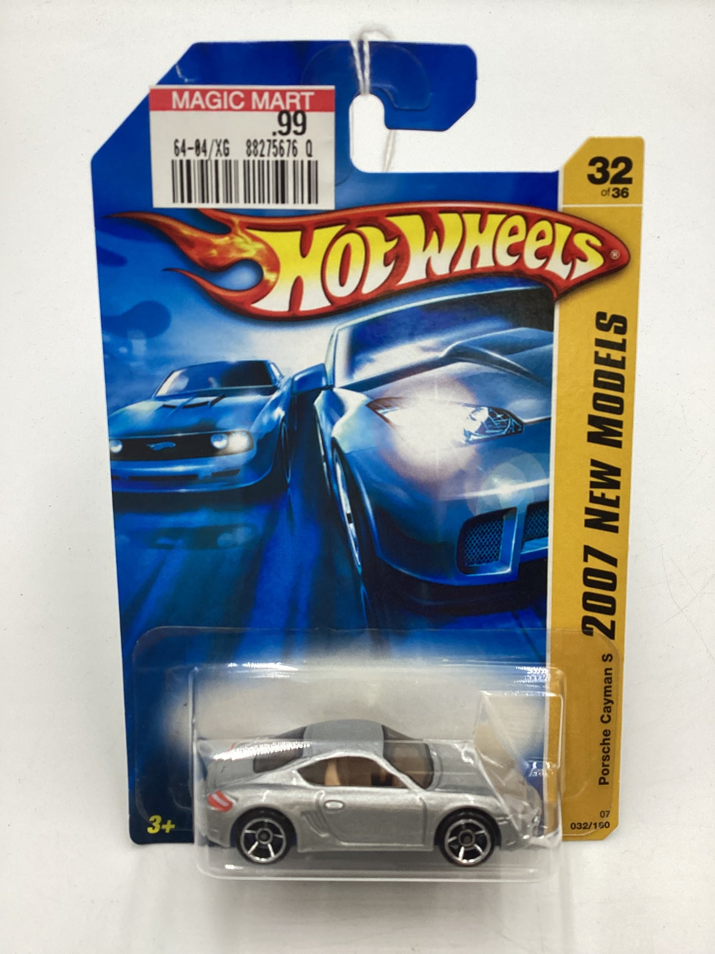 2007 Hot Wheels New Models #32 Porsche Cayman S Silver (Tan Interior) 98B