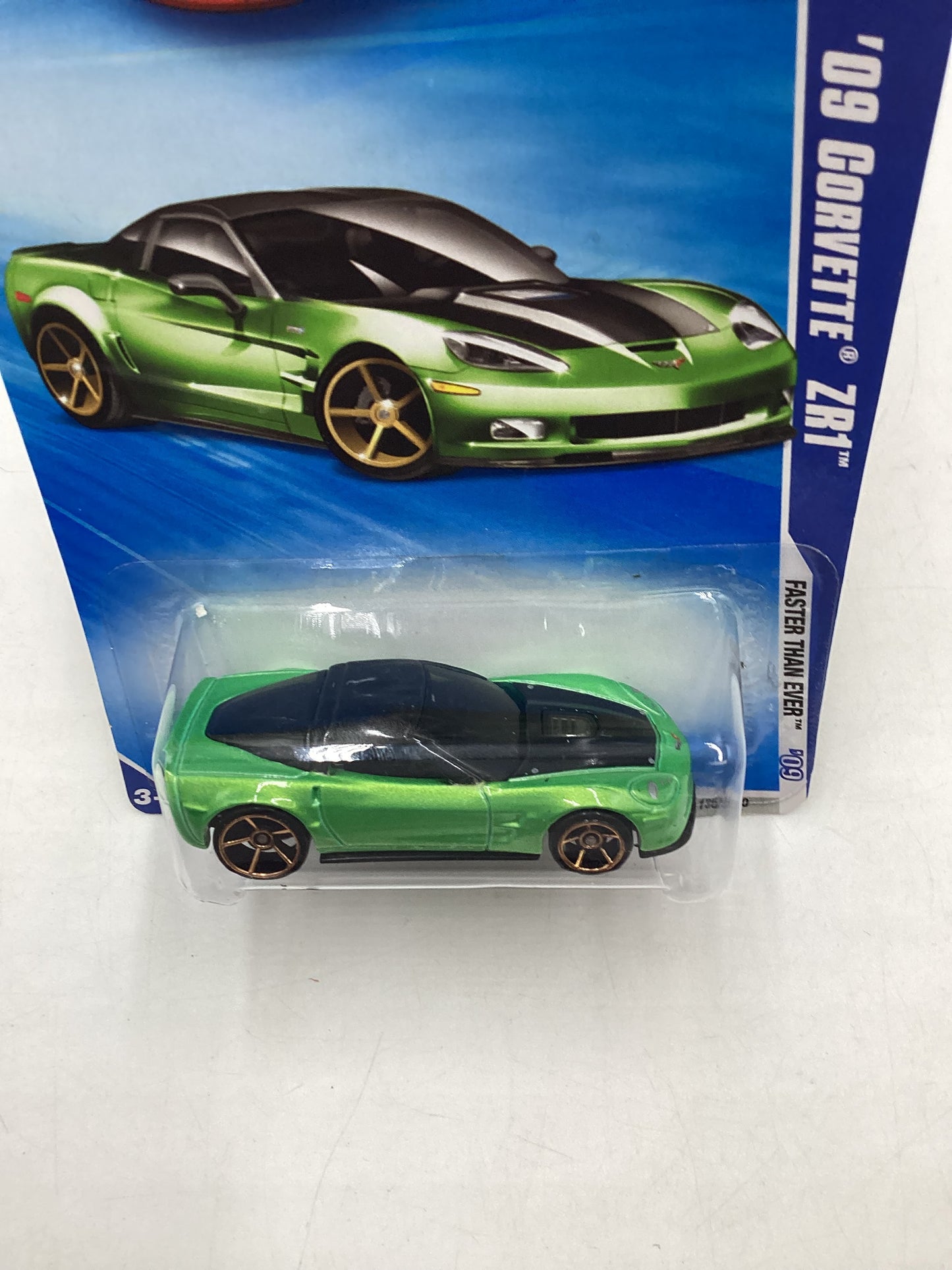 2009 Hot Wheels #135 09 Corvette ZR1 Green 18D