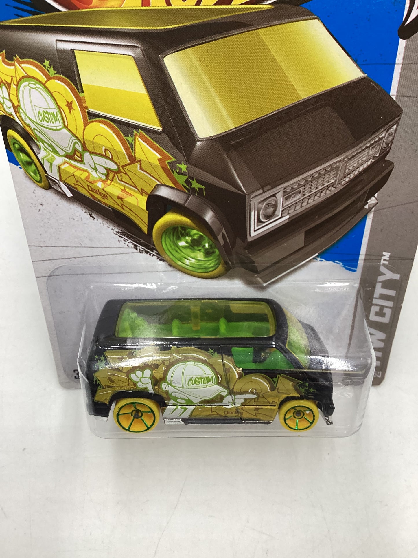 2013 Hot Wheels #32 Custom 77 Dodge Van Black 47B