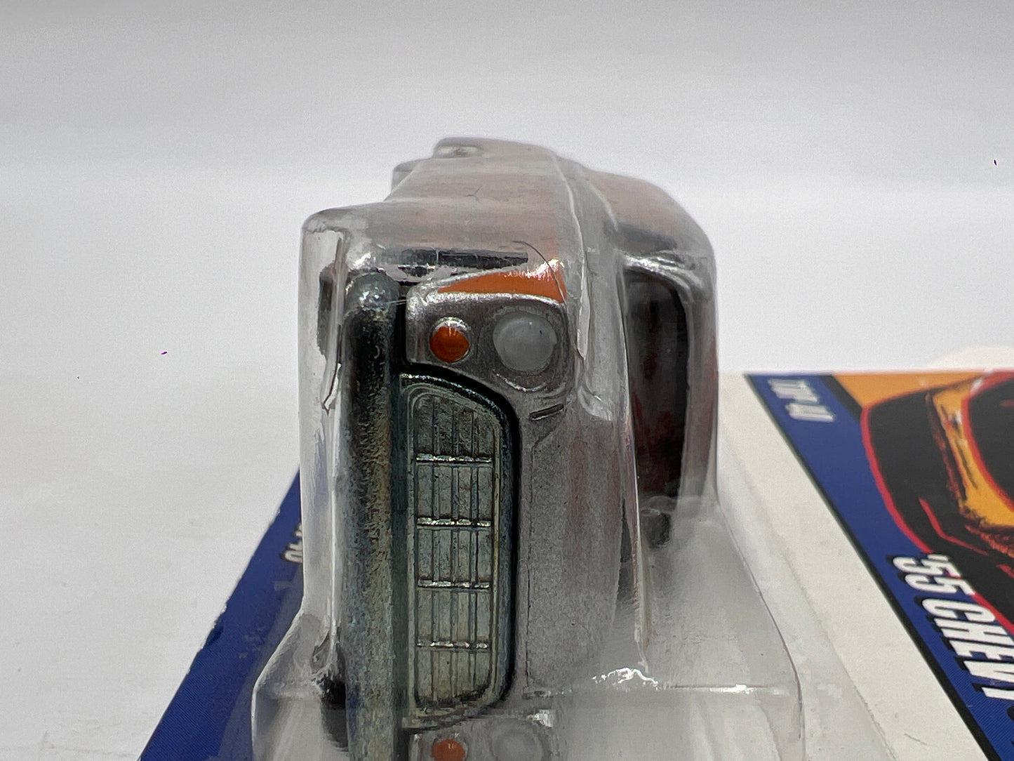 Hot Wheels Since 68 Top 40 #8 55 Chevy Panel Silver/Orange Cracked Blister 242H