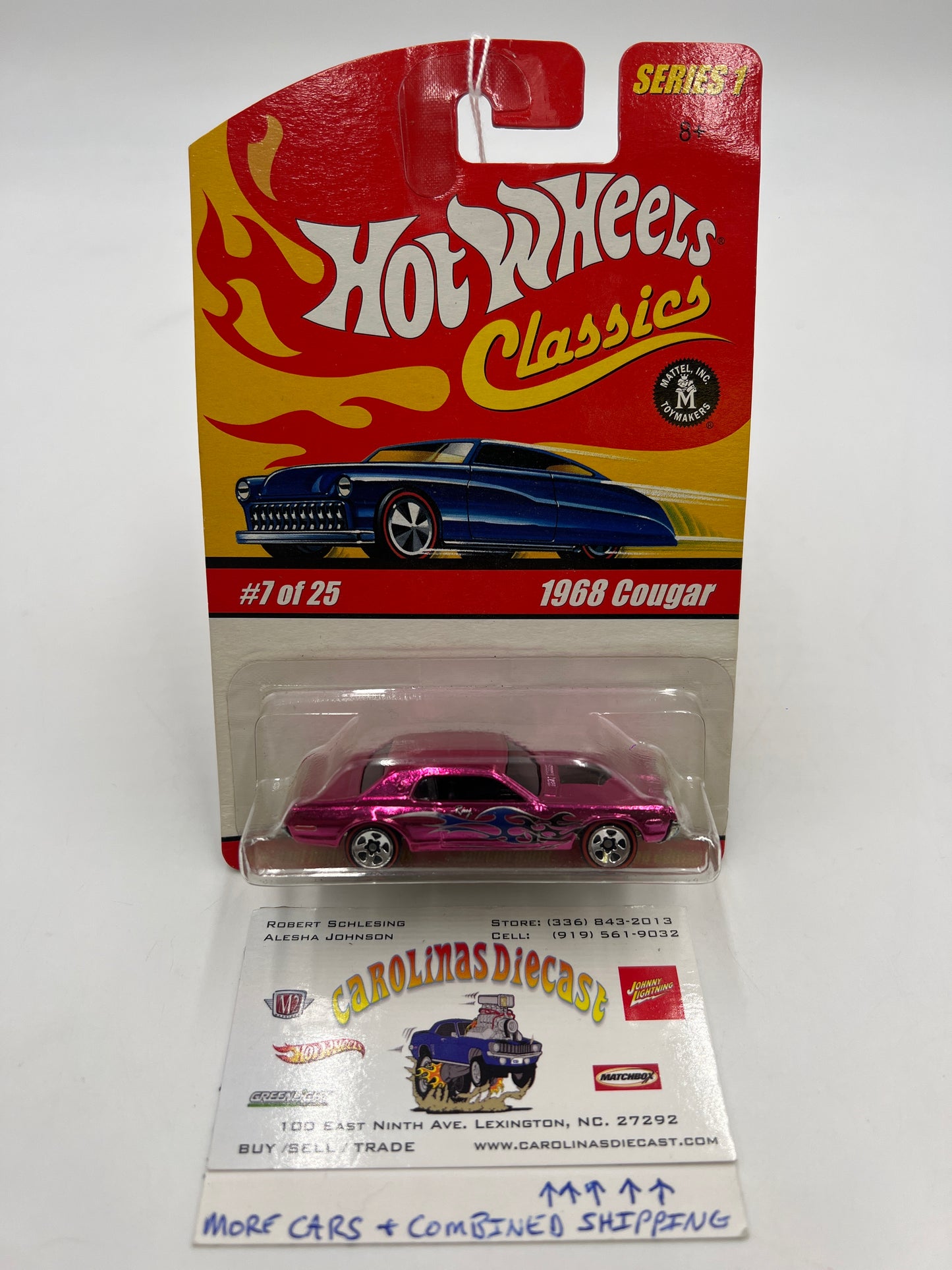 Hot Wheels Classics Series 1 #7 1968 Cougar Pink