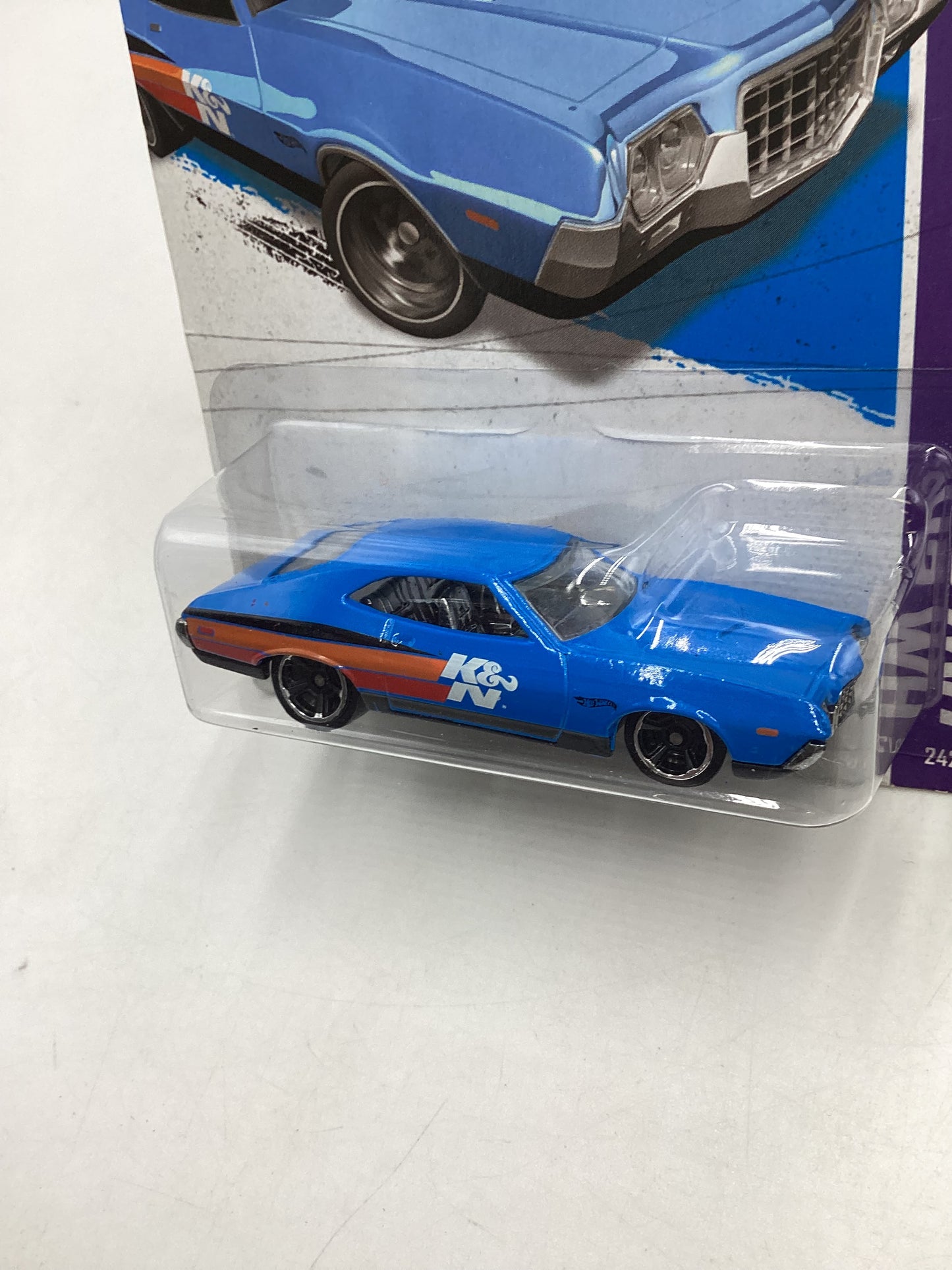 2013 Hot Wheels #242 72 Ford Gran Torino Sport Blue 19F