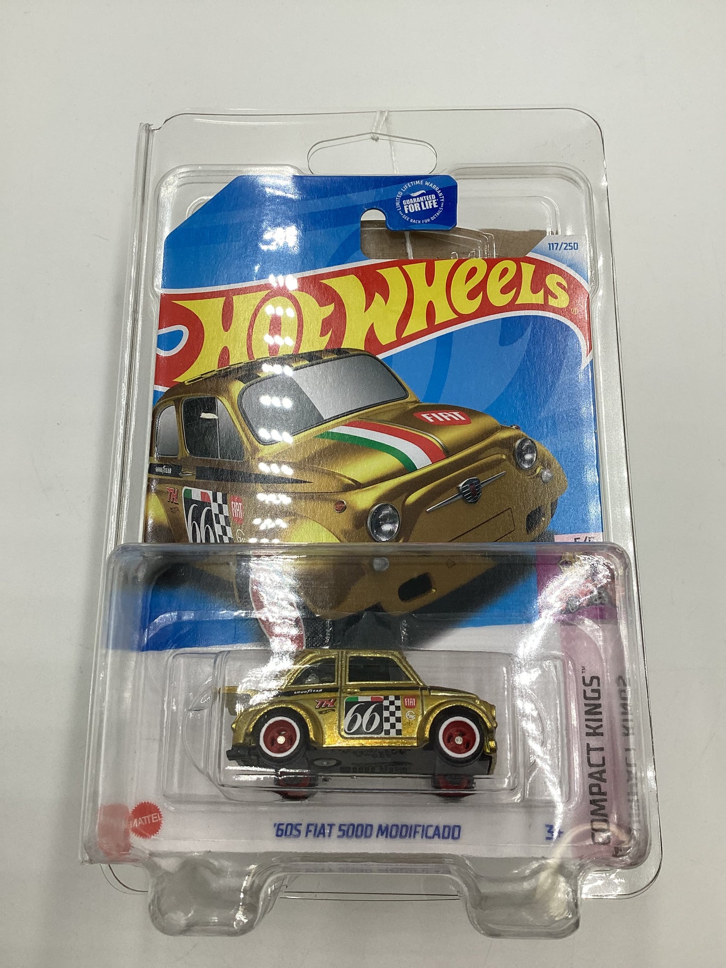 2024 Hot Wheels Super Treasure Hunt #117 60s Fiat 500D Modificado with protector