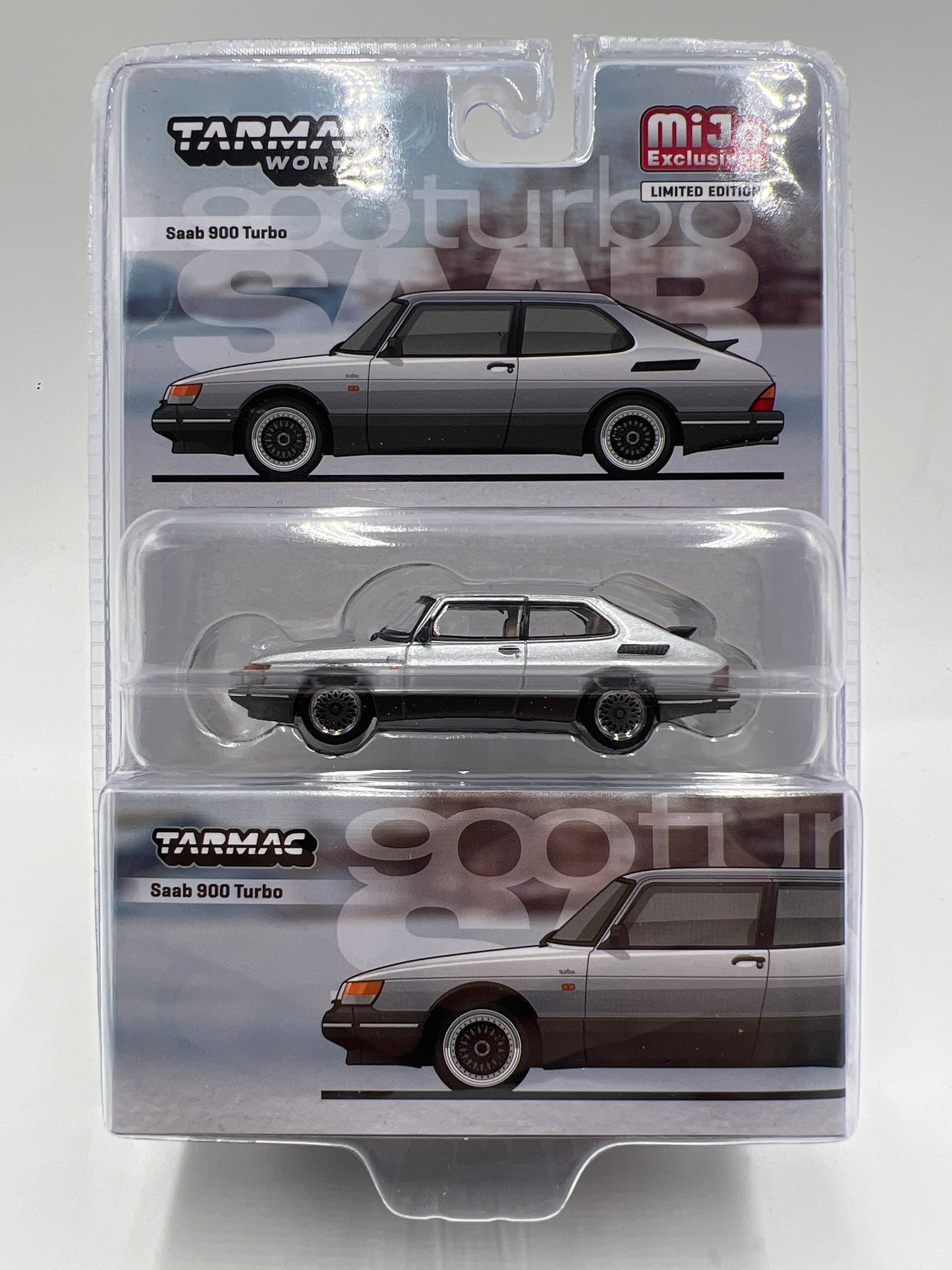 Tarmac Works Mijo Exclusives Saab 900 Turbo Silver #56 240A