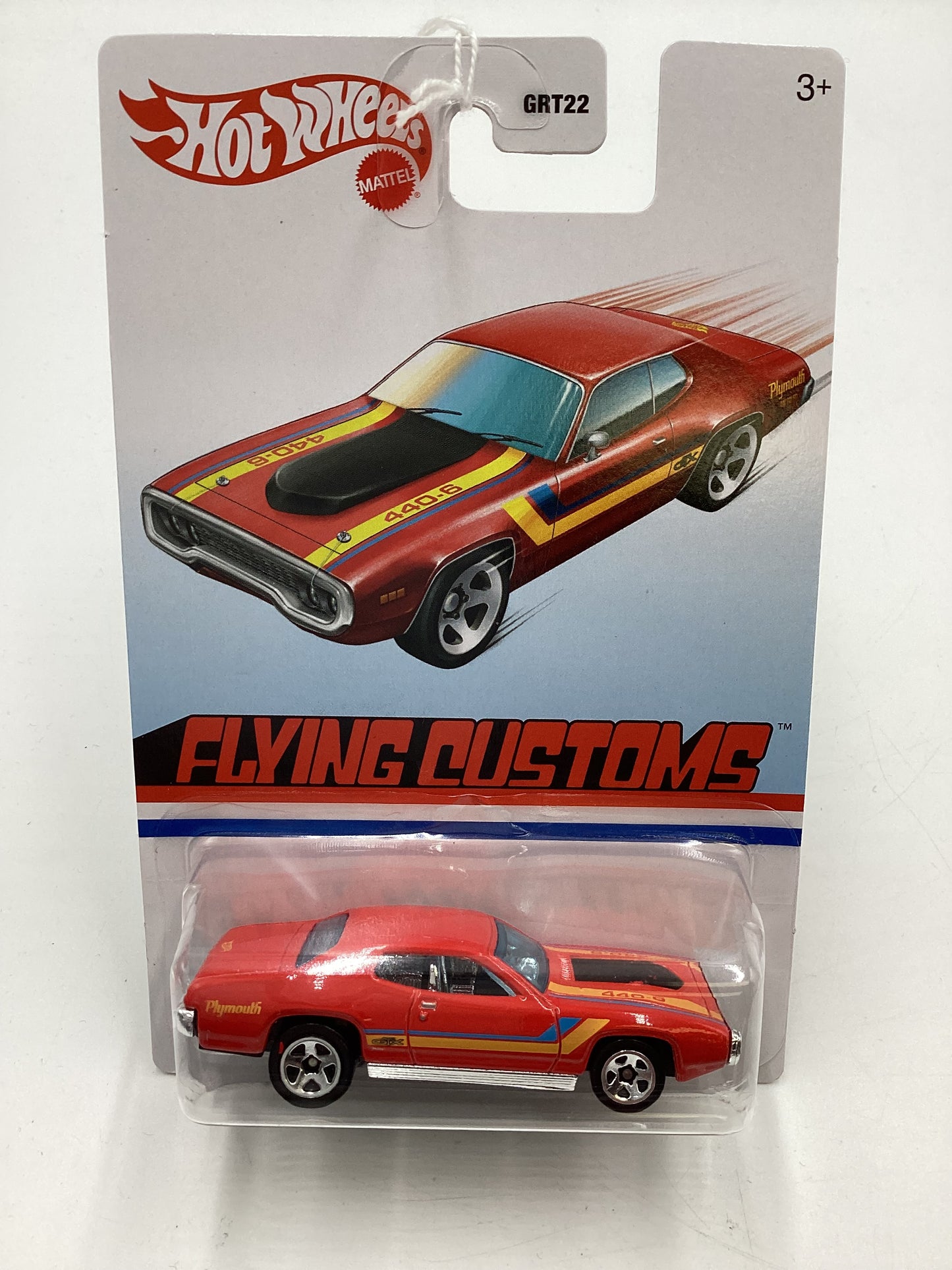 Hot Wheels Target Exclusive Flying Customs 71 Plymouth GTX Red Cracked Blister 157C