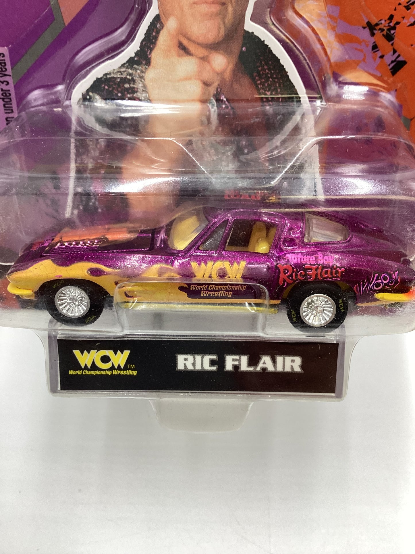 Racing Champions WCW Nitro Streetrods Ric Flair 63 Chevy Corvette Purple SR