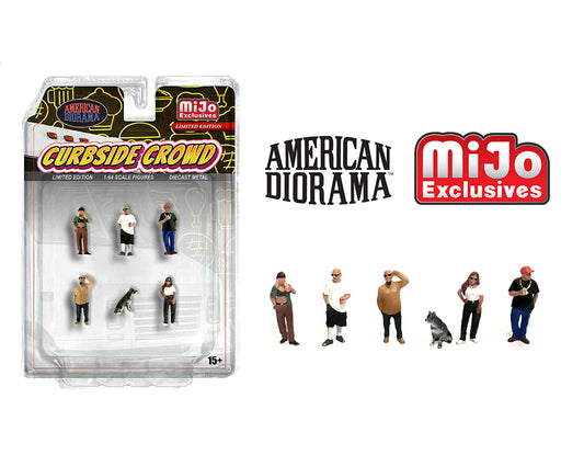 (Preorder) American Diorama 1:64 Figures Curbside Crowd Figures Set MiJo Exclusive