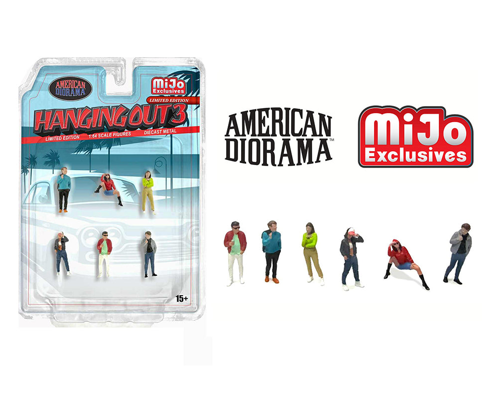 (Preorder) American Diorama 1:64 Figures Hanging Out 3 Figures Set MiJo Exclusive