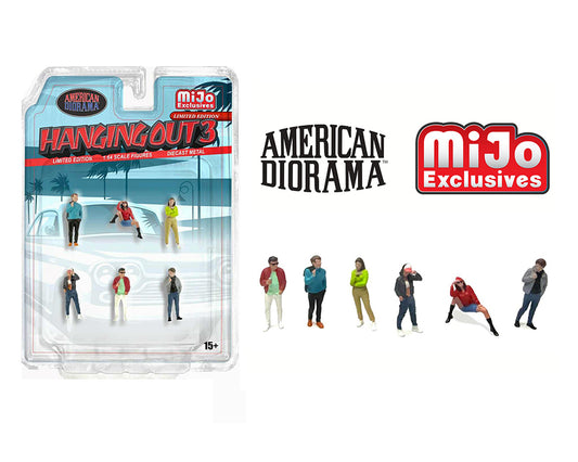 (Preorder) American Diorama 1:64 Figures Hanging Out 3 Figures Set MiJo Exclusive