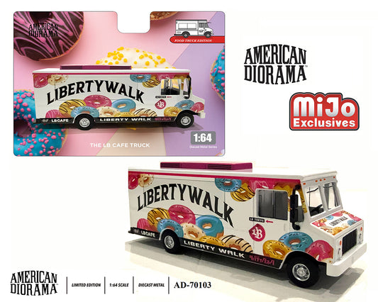 (Preorder) American Diorama 1:64 Food Truck Liberty Walk LB Cafe Truck Limited Edition MiJo Exclusives