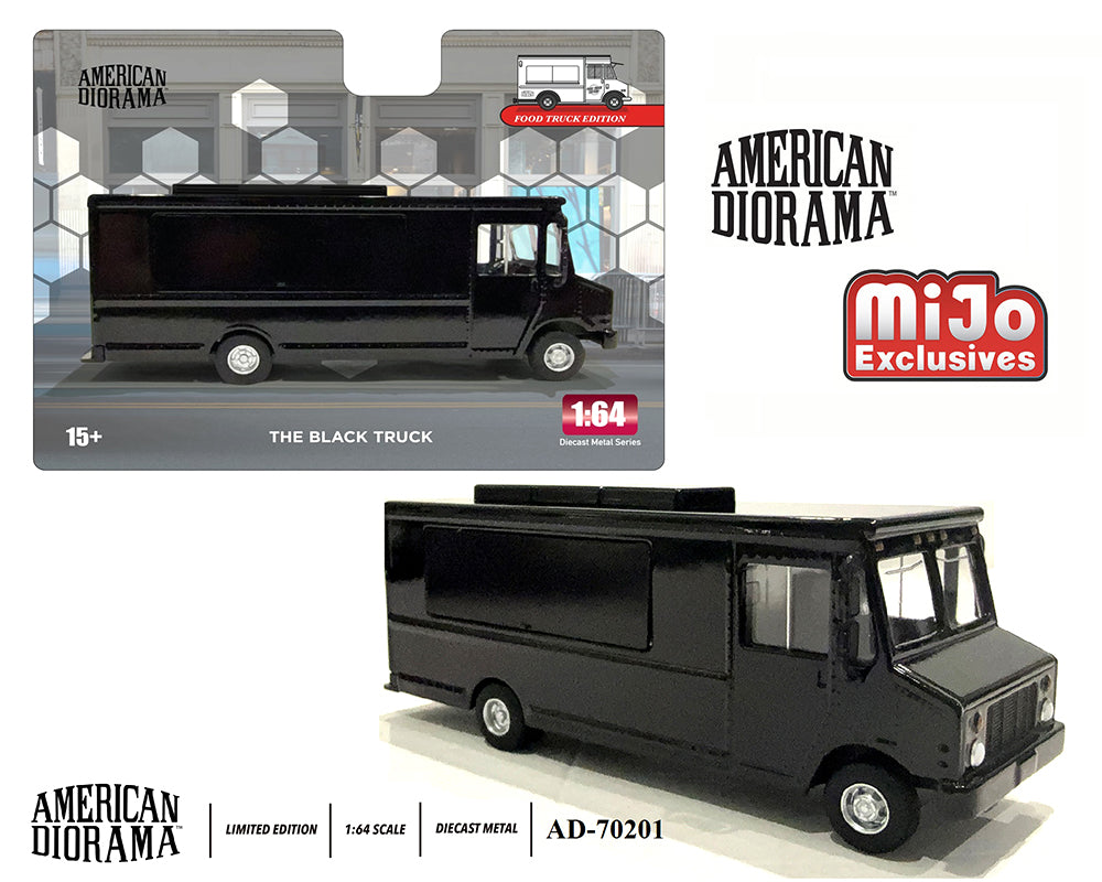 (Preorder) American Diorama 1:64 Food Truck Black  Limited Edition MiJo Exclusives