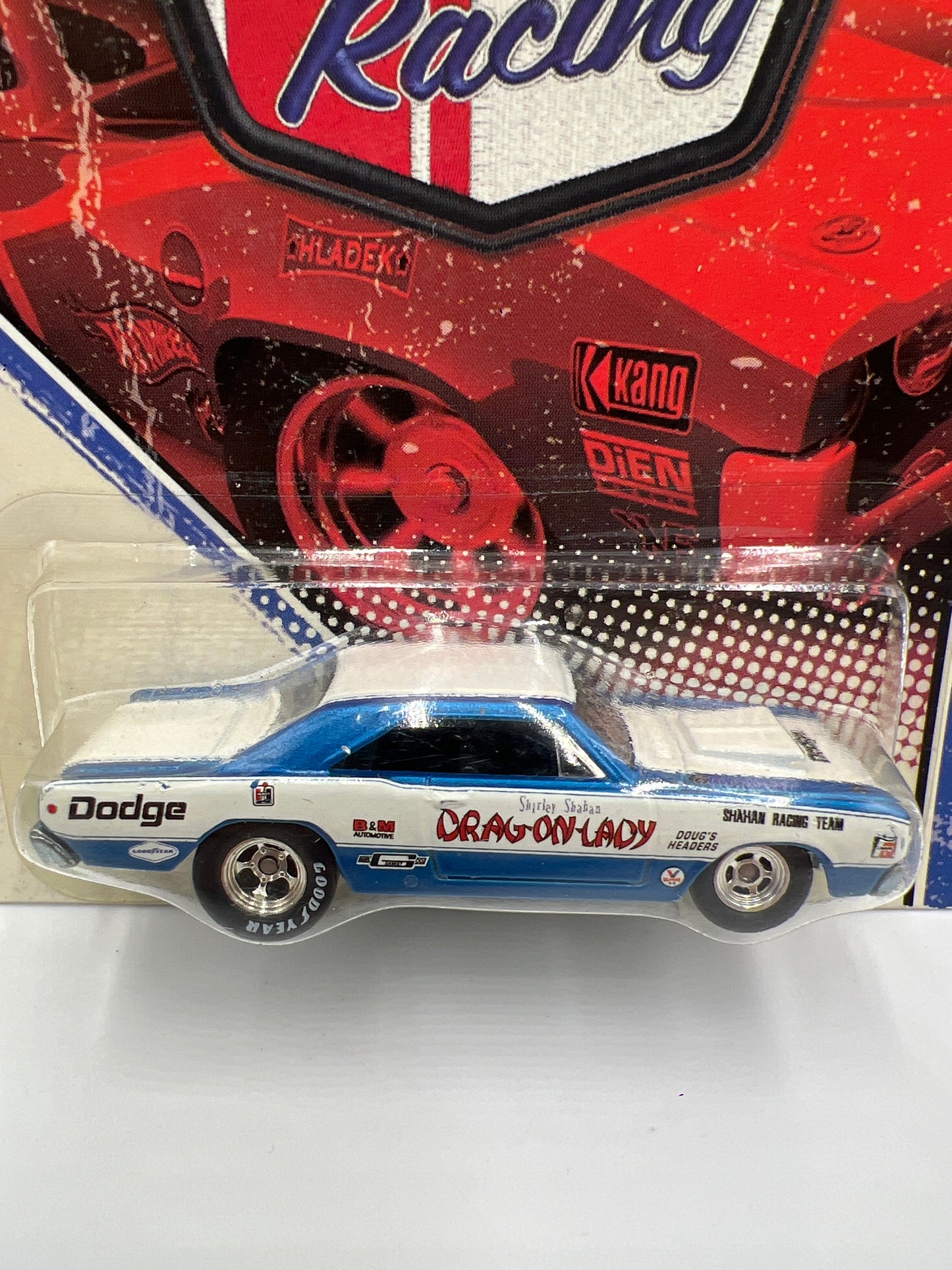 Hot Wheels Premium Vintage Racing #7 Shirley Shahans 68 Dodge Dart Drag-On-Lady W/Protector