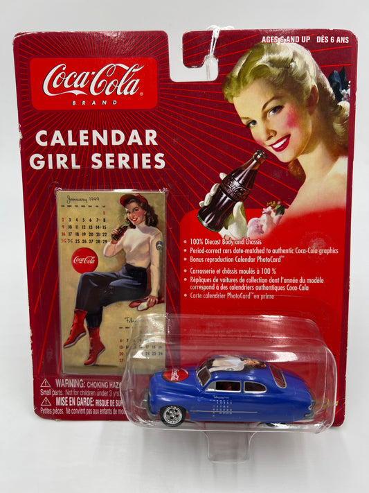 Johnny Lightning Coca Cola Calendar Girl Series #3 49 Mercury Blue