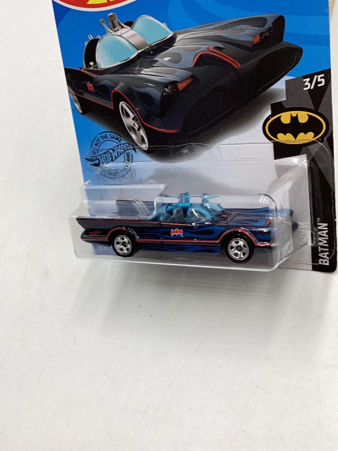 2019 Hot Wheels #118 TV Series Batmobile blue flames 123A