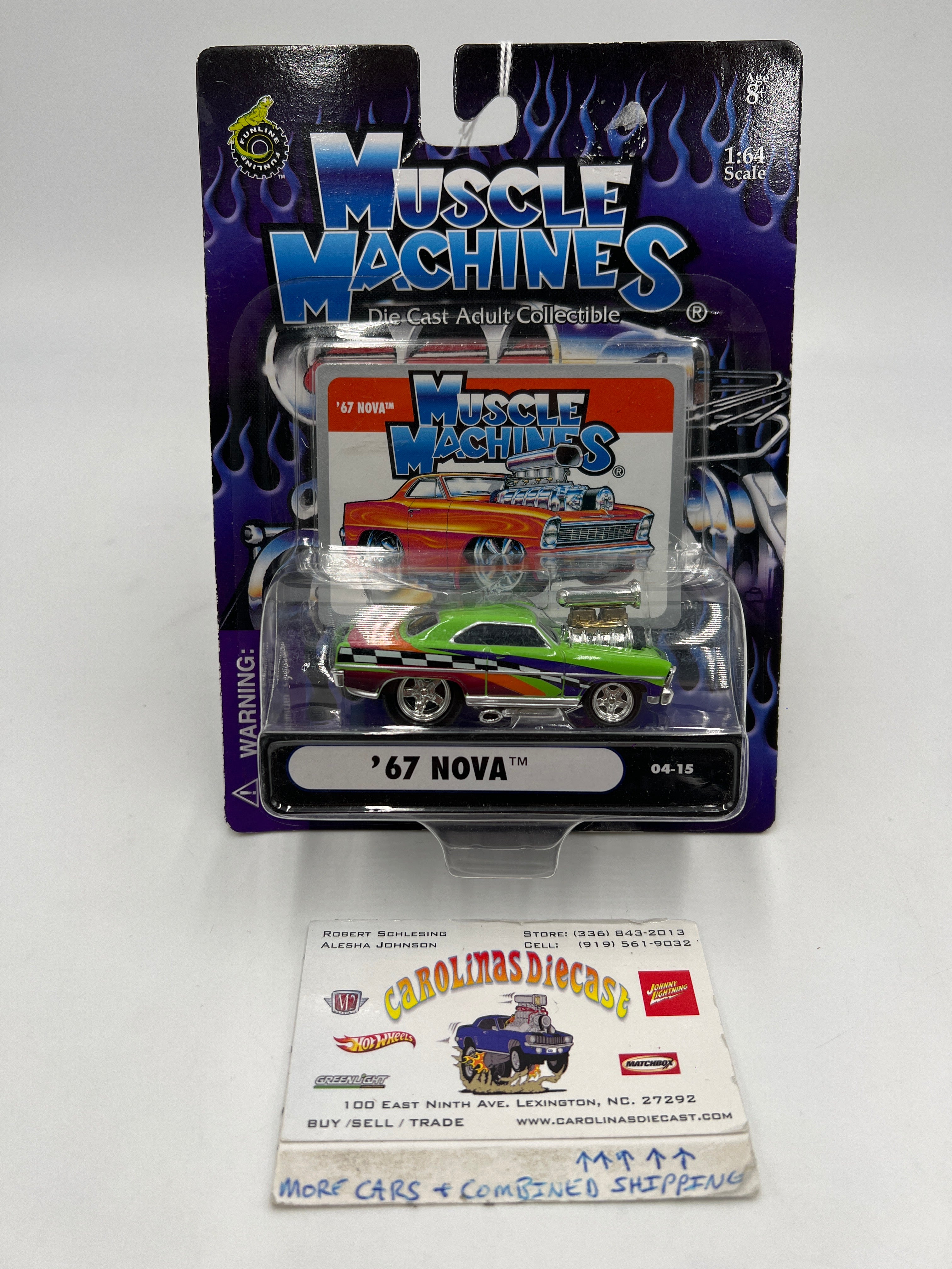 Muscle Machines 67 Nova Green 04-15 222E – carolinasdiecast
