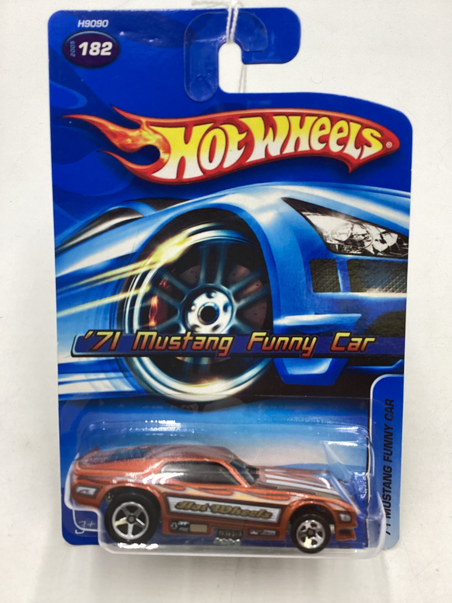 2005 Hot Wheels #182 Orange 71 Mustang Funny Car 24H