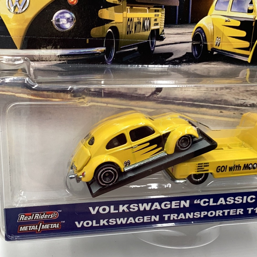 Hot wheels car culture team transport #22 Volkswagen Classic Bug Transporter T1 Pickup mooneyes 242i