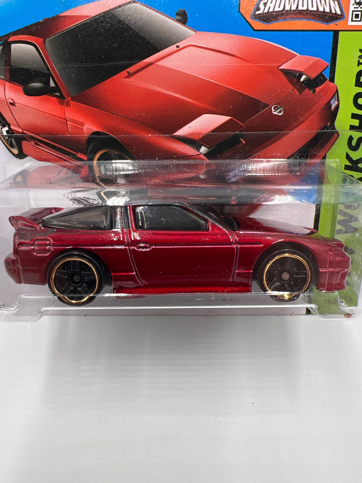 2015 Hot Wheels #205 96 Nissan 180SX Type X Red Short Card 83B