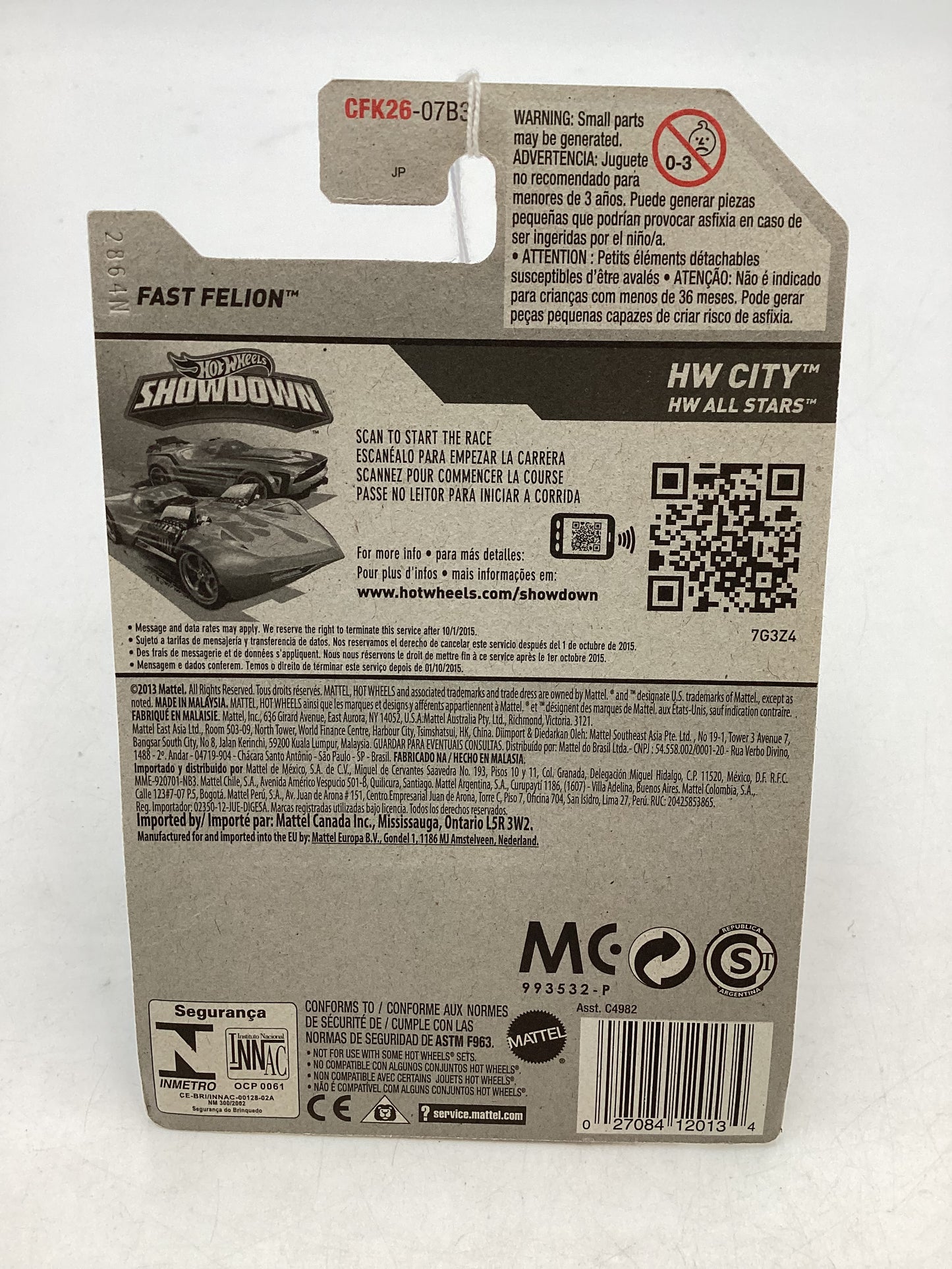 2015 Hot Wheels Treasure Hunt #69 Fast Felion Intl. Card 277Q