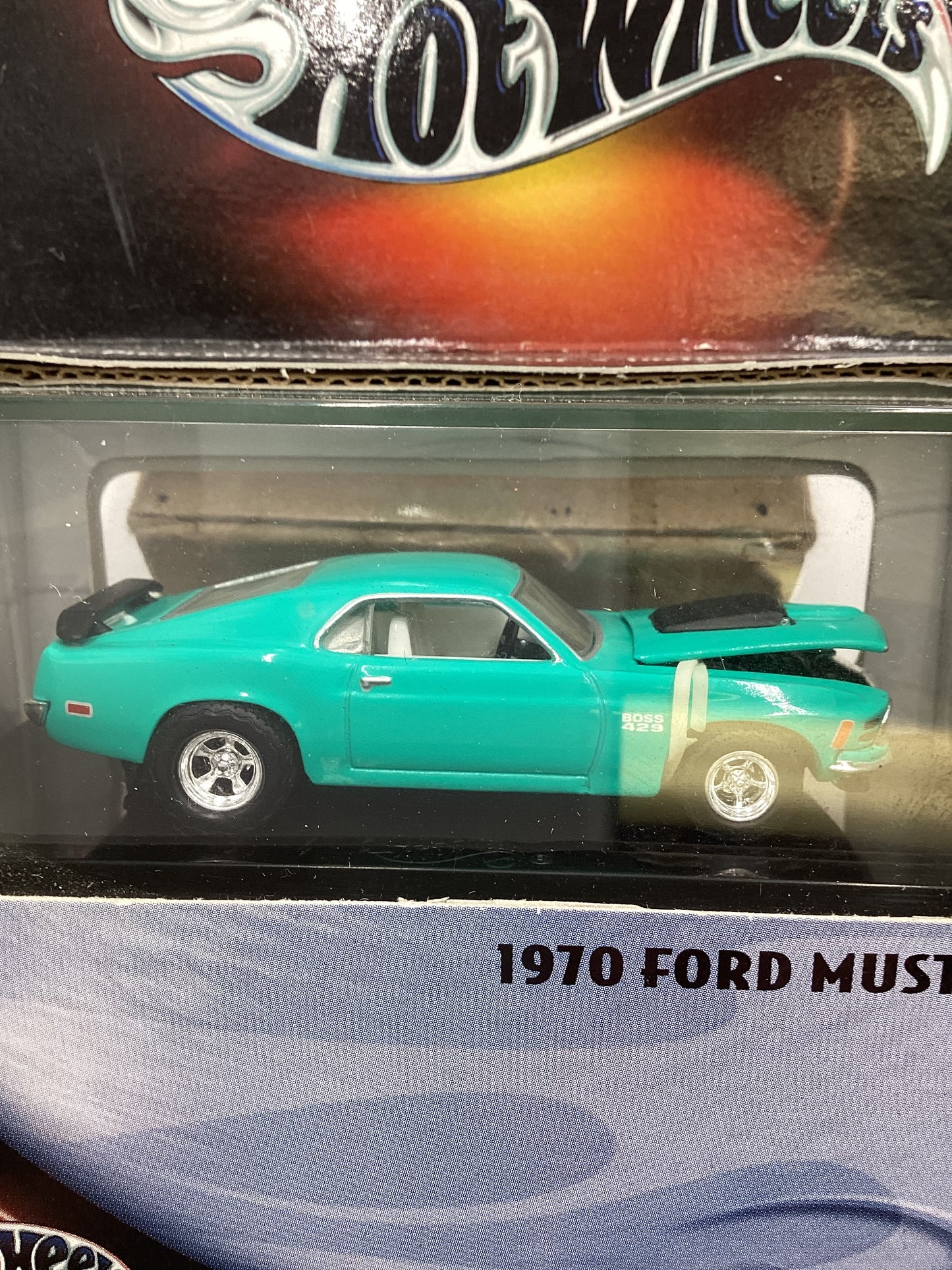 Hot Wheels Premium 100% Black Box 1970 Ford Mustang Teal (2)