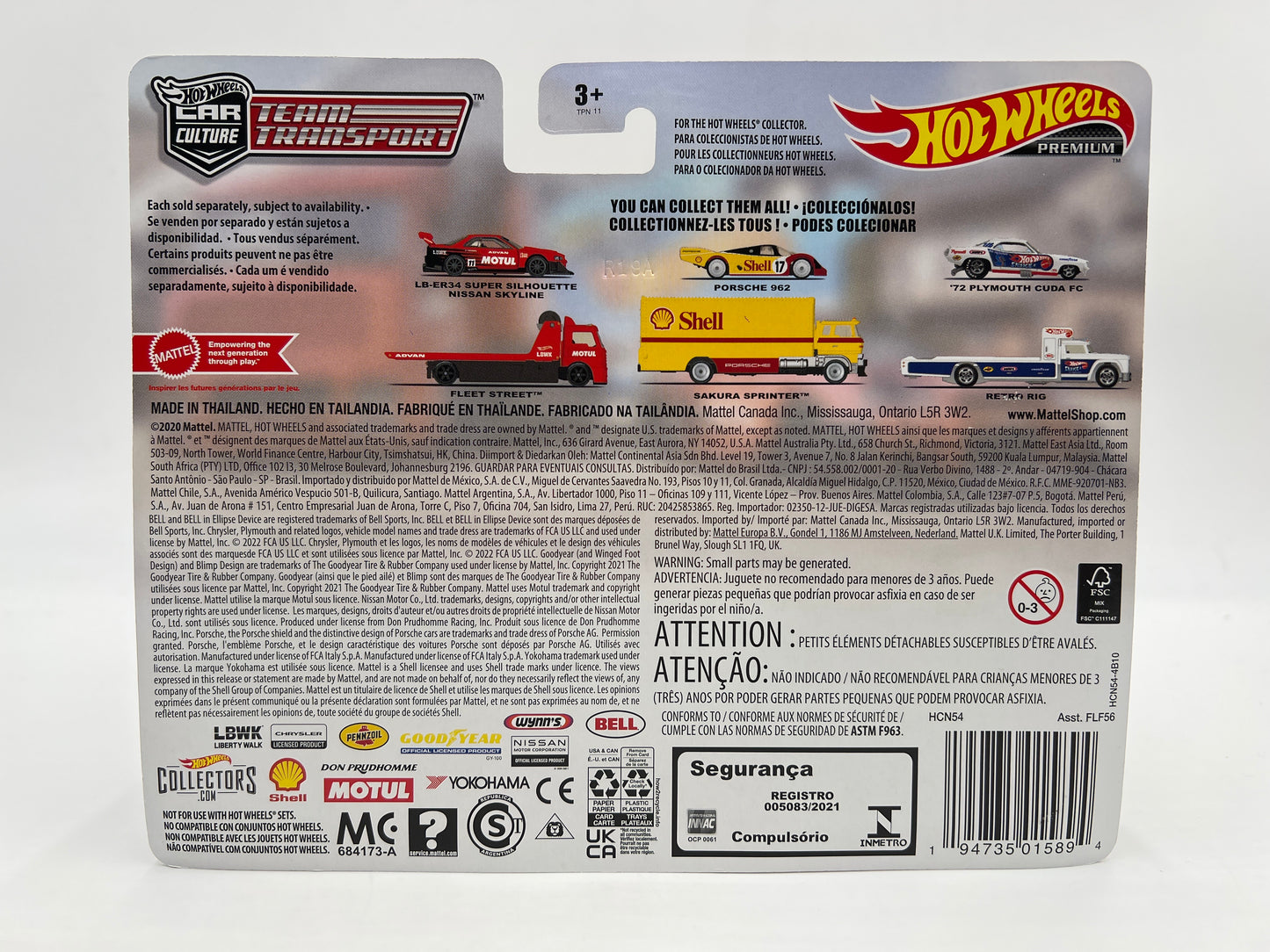 Hot Wheels Premium Team Transport #44 Motul LB-ER34 Super Silhouette Nissan Skyline & Fleet Street W/Protector