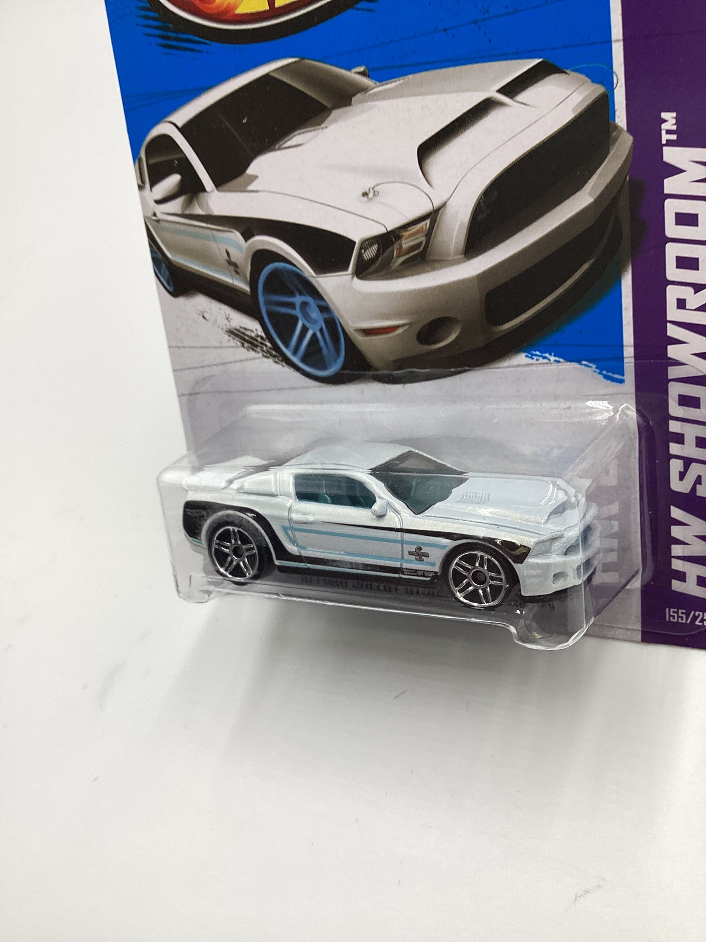 2013 Hot Wheels #155 10 Ford Shelby GT500 Supersnake White Chrome Wheels 23B