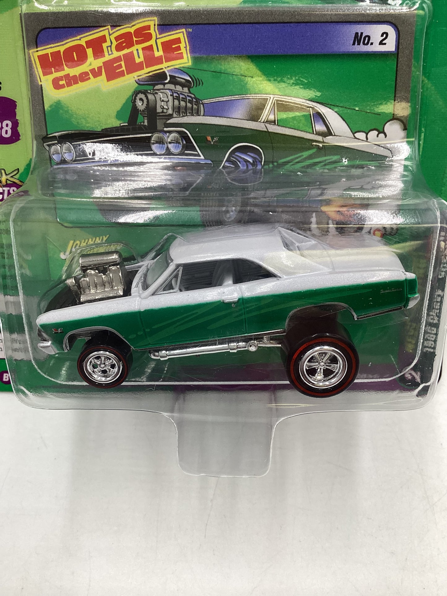 Johnny Lightning ZINGERS Series 2 1966 Chevy Chevelle Green 223B