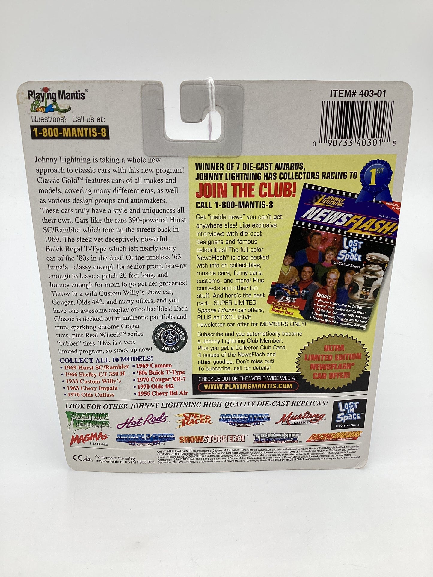 JOHNNY LIGHTNING CLASSIC GOLD Collection #12 1969 Hurst SC/Rambler 228F