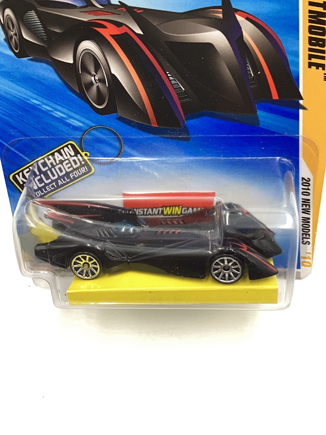 2010 Hot Wheels #42 Batmobile w/ twin mill III keychain Walmart exclusive 159C